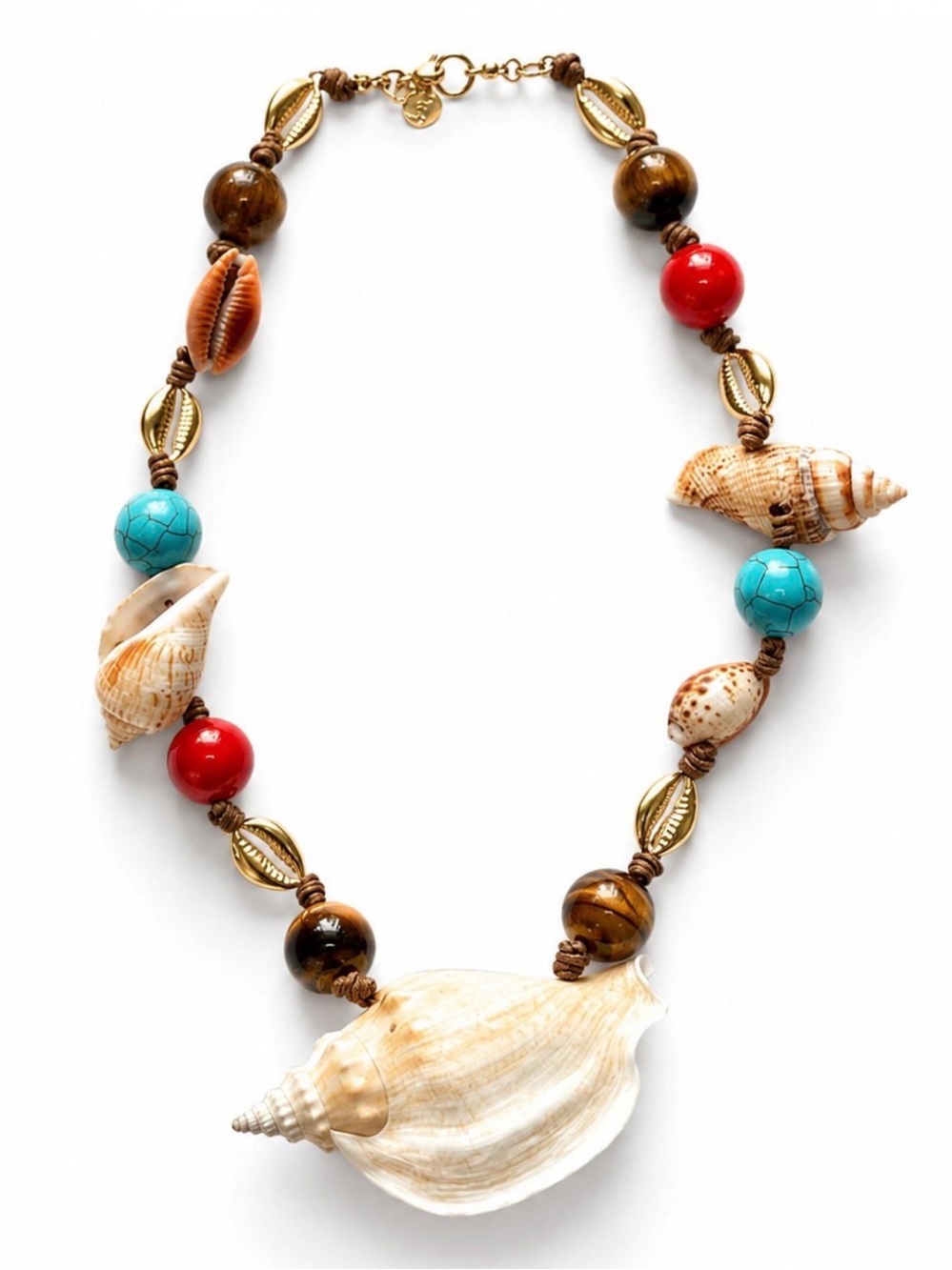 New MAYAMAR coral bay necklace with genuine stones and shells